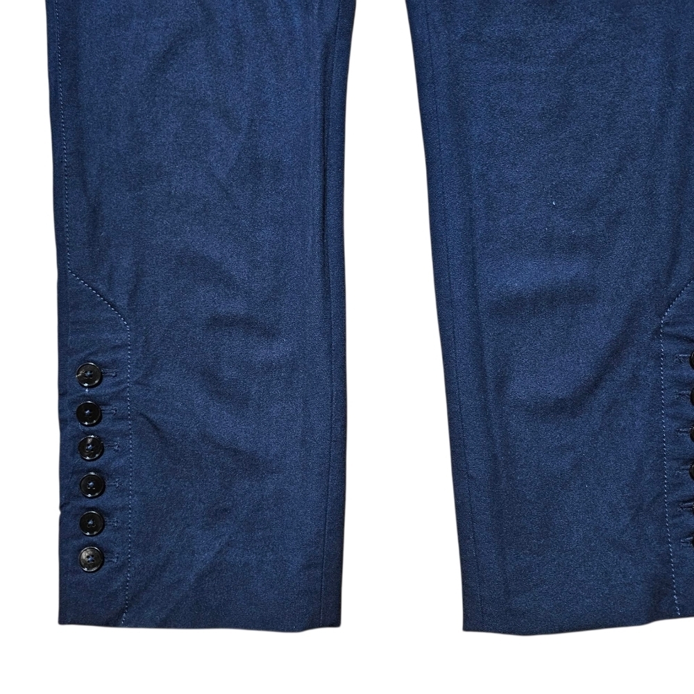 JOSEPH Navy Blue Capri Trousers Pants Side Leg Buttons 40 (US 12) - Picture 9 of 9